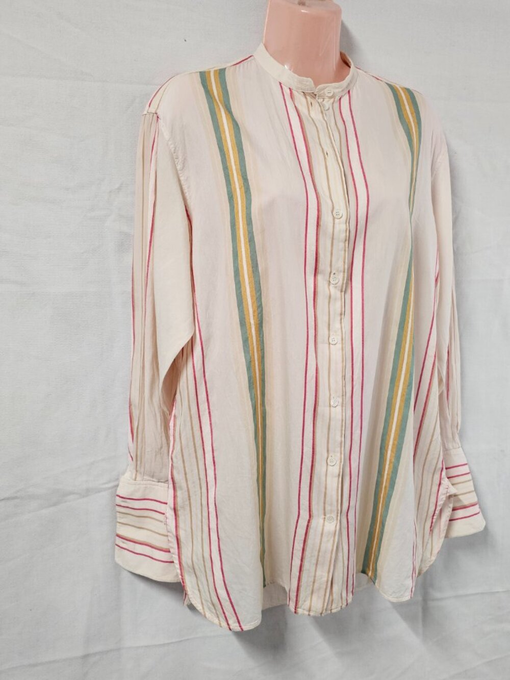 CELINE Button Up Women Size 36 Striped Cotton blend - Picture 3 of 16